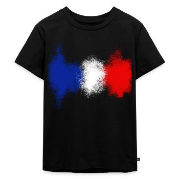 France bleu blanc rouge - T-shirt Premium bio Enfant - noir - Devant - Mikhail (115cm)