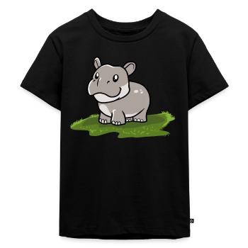 Hippopotame - T-shirt Premium bio Enfant - noir - Devant - Mikhail (115cm)