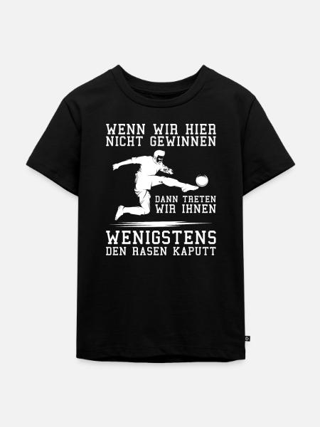 Fußball Fussball - Kinder Premium Bio T-Shirt - Schwarz