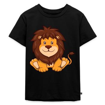 Sweet Lion - Kids Premium Organic T-Shirt - black - Front - Mikhail (115cm)