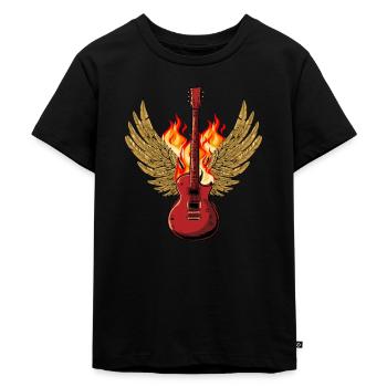 Electric Guitar Electric Guitar Guitarist Guitar Guitar - Kids Premium Organic T-Shirt - black - Front - Mikhail (115cm)