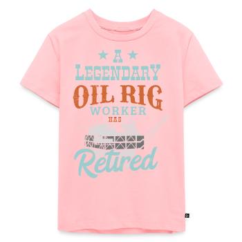 Travailleur retraité des plates-formes pétrolières - T-shirt Premium bio Enfant - rose - Devant - AI Model Kid Female (0cm)