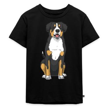 Entlebucher Sennenhund Hund - T-shirt Premium bio Enfant - noir - Devant - Mikhail (115cm)