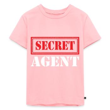 Agent secret espion - T-shirt Premium bio Enfant - rose - Devant - AI Model Kid Female (0cm)