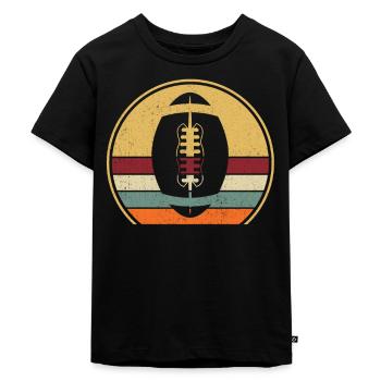 Retro Rugby Vintage Rugby - Kinder Premium Bio T-Shirt - Schwarz - Vorne - Mikhail (115cm)
