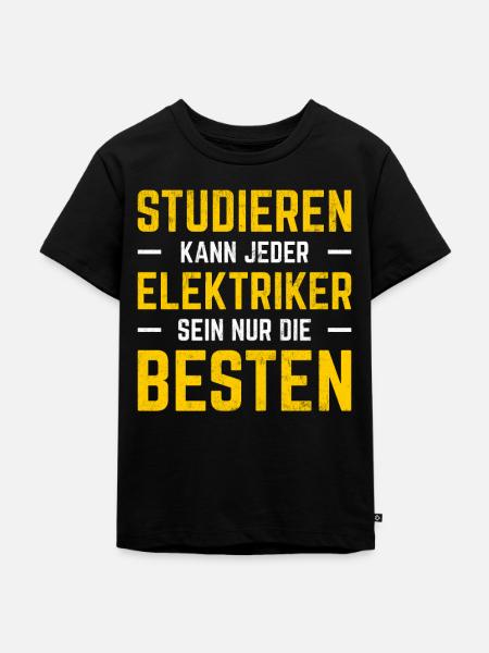 Elektriker Elektrik - Kinder Premium Bio T-Shirt - Schwarz