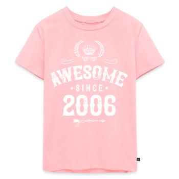 2006 awesome since - Kinder Premium Bio T-Shirt - Rosa - Vorne - AI Model Kid Female (0cm)