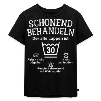 Schonend Behandeln - 30.Geburtstag , Der alte - Kinder Premium Bio T-Shirt - Schwarz - Vorne - Mikhail (115cm)