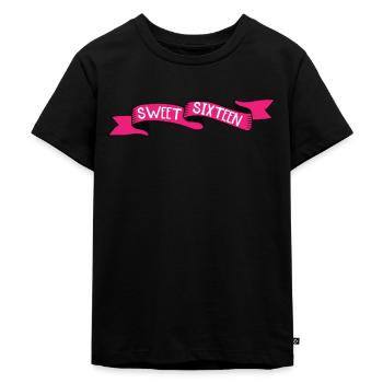 Sweet 16 - Kinder Premium Bio T-Shirt - Schwarz - Vorne - Mikhail (115cm)