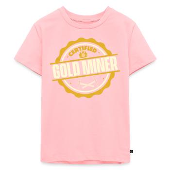 Goldbergbau Goldmine - Kinder Premium Bio T-Shirt - Rosa - Vorne - AI Model Kid Female (0cm)