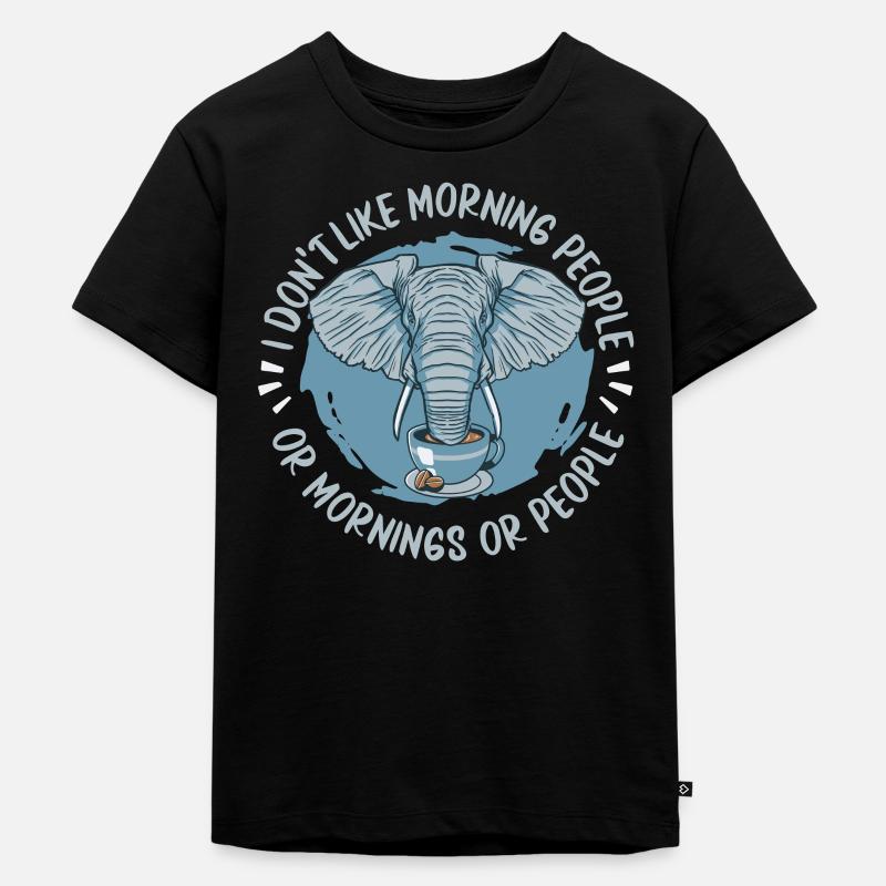 Olifant - Kinderen Premium Bio T-shirt - zwart