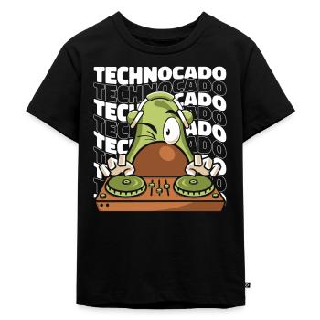Techno - Kinder Premium Bio T-Shirt - Schwarz - Vorne - Mikhail (115cm)