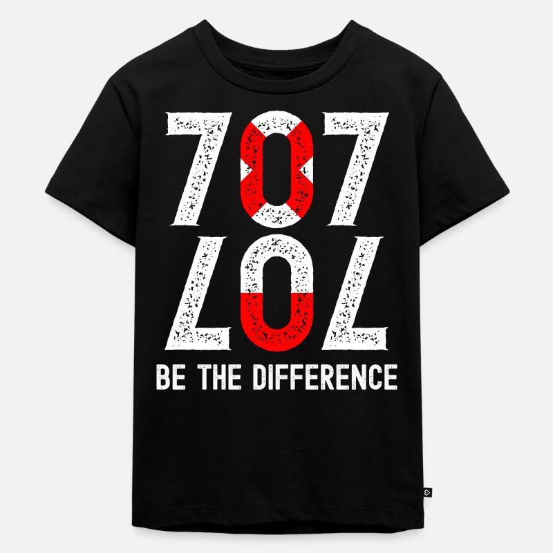 707 LOL Be the Difference Optimist Nerd - Kinder Premium Bio T-Shirt - Schwarz