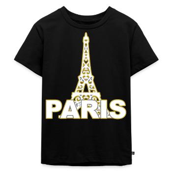 Paris Eiffel Tower - Kids Premium Organic T-Shirt - black - Front - Mikhail (115cm)