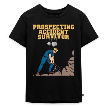Prospectors Digging Treasure - Kids Premium Organic T-Shirt - black - Front - Mikhail (115cm)
