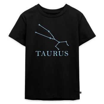 Star constellation Zodiac sign Taurus - Kids Premium Organic T-Shirt - black - Front - Mikhail (115cm)