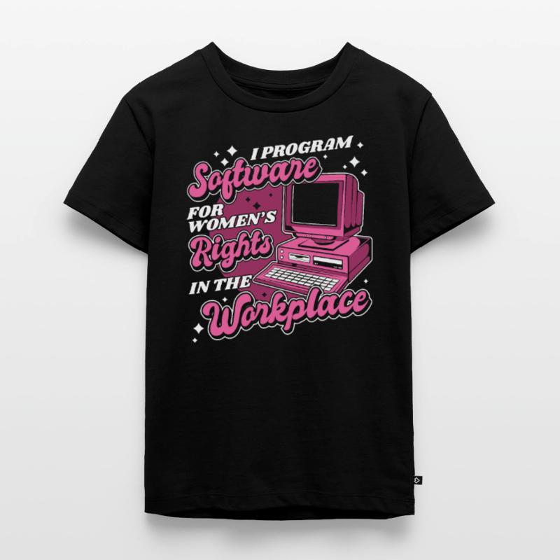 Entwickler Coder Programmierer Arbeitsplatz Kinder Premium Bio T-Shirt