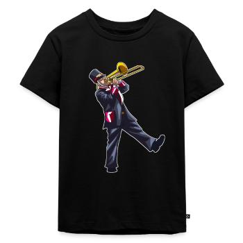 Spielmannszug Trombone Kerl - Kids Premium Organic T-Shirt - black - Front - Mikhail (115cm)
