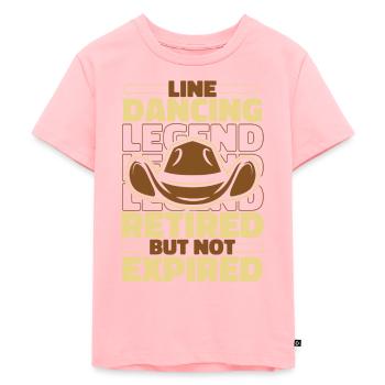 Line Dance Im Ruhestand - Kinder Premium Bio T-Shirt - Rosa - Vorne - AI Model Kid Female (0cm)