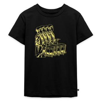 Fanfahrenzug Spielmannszug drummer - Kids Premium Organic T-Shirt - black - Front - Mikhail (115cm)