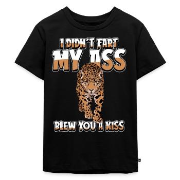 Jaguar I Didnt Fart My Butt Blew You A Kiss - Kids Premium Organic T-Shirt - black - Front - Mikhail (115cm)