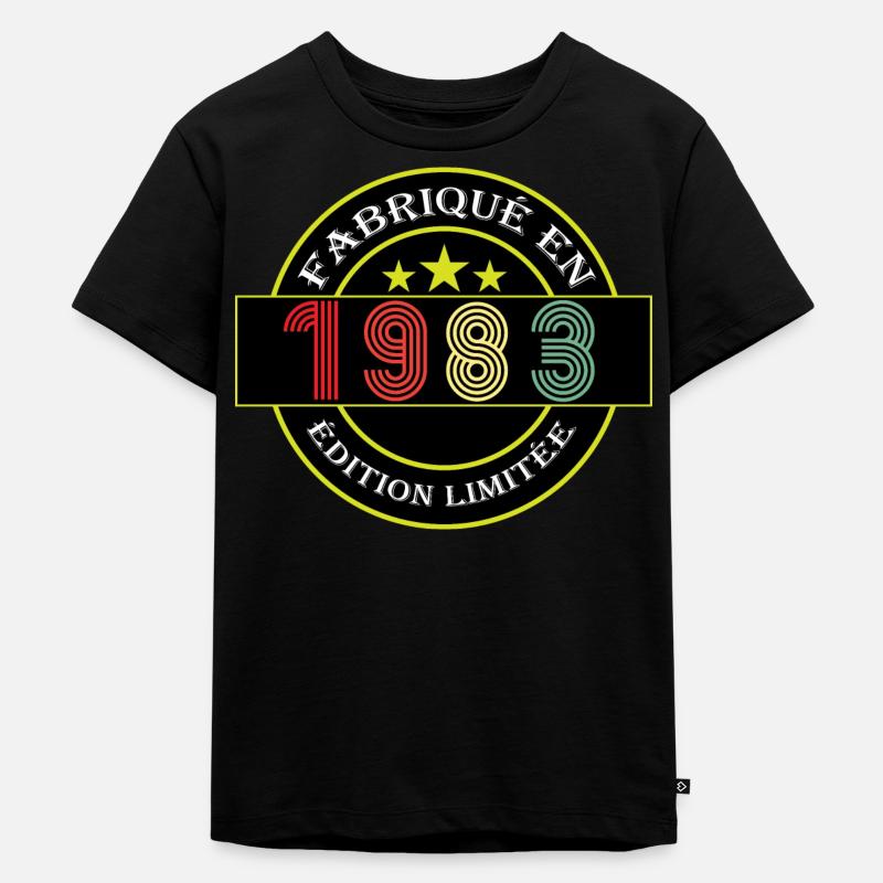 Hergestellt 1983 Limitierte Auflage - Kinder Premium Bio T-Shirt - Schwarz