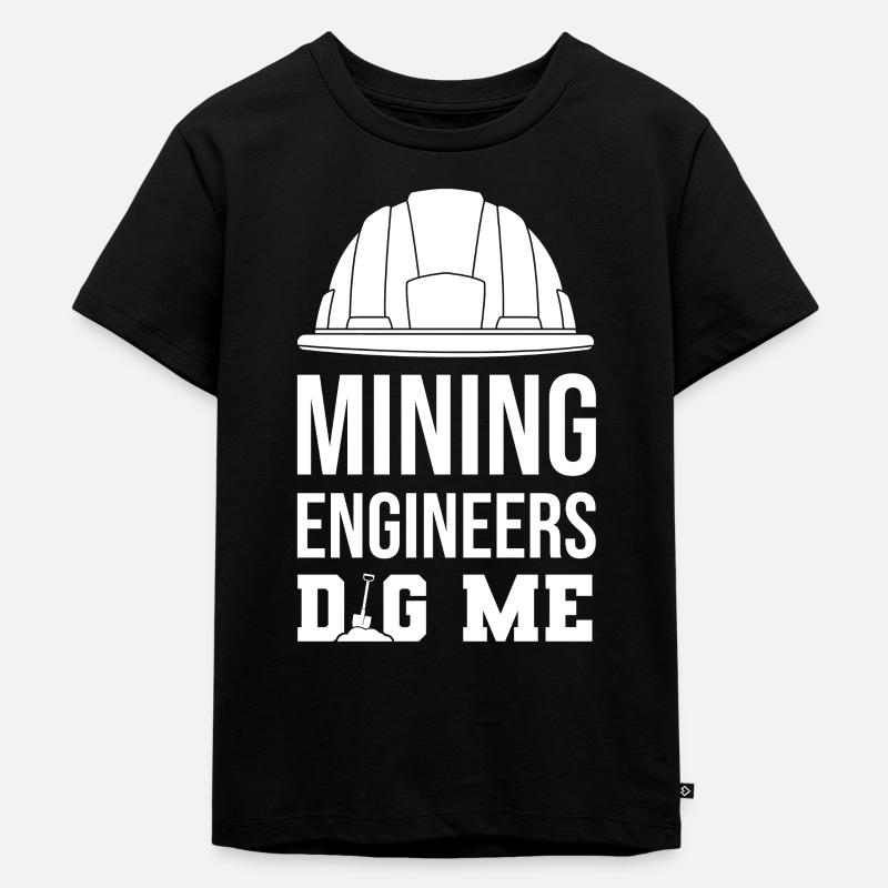 Engineer Mining Engineer - Kids Premium Organic T-Shirt - black