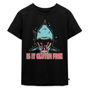 Glutenfrei - Kinder Premium Bio T-Shirt - Schwarz - Vorne - Mikhail (115cm)