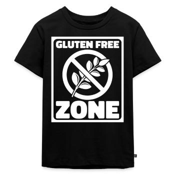Glutenfrei - Kinder Premium Bio T-Shirt - Schwarz - Vorne - Mikhail (115cm)