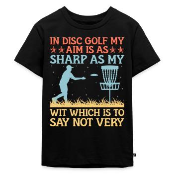 Disc Golf Player Disc Golfer Frisbee Player Par Pu - T-shirt Premium bio Enfant - noir - Devant - Mikhail (115cm)