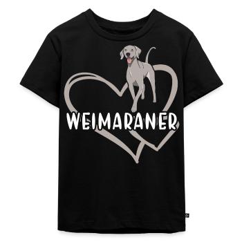 Coeur de braque de Weimar - T-shirt Premium bio Enfant - noir - Devant - Mikhail (115cm)