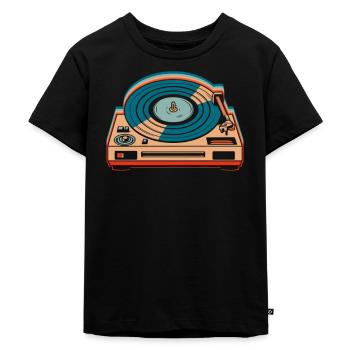 Collectionneur de disques vinyles - T-shirt Premium bio Enfant - noir - Devant - Mikhail (115cm)
