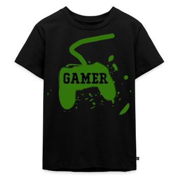 Gamer Game Console - Kids Premium Organic T-Shirt - black - Front - Mikhail (115cm)