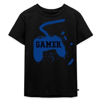 Joueur Console de jeux - T-shirt Premium bio Enfant - noir - Devant - Mikhail (115cm)