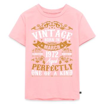 Les Légendes Sont Nées En Mars 1972 - T-shirt Premium bio Enfant - rose - Devant - AI Model Kid Female (0cm)