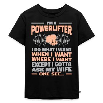 Powerlifter de dynamophilie - T-shirt Premium bio Enfant - noir - Devant - Mikhail (115cm)