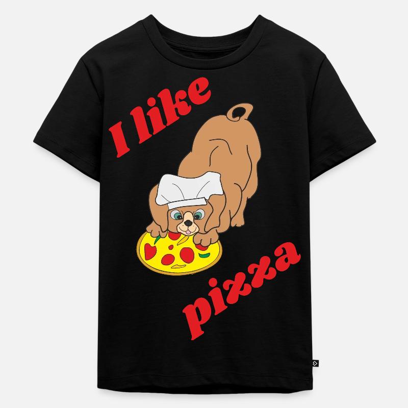 J’aime la pizza - T-shirt Premium bio Enfant - noir