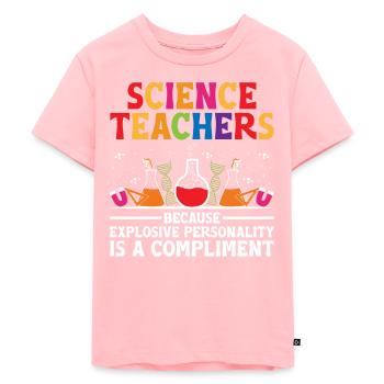 Science Teacher School Teacher Biology Chemistry P - Kids Premium Organic T-Shirt - rose - Front - AI Model Kid Female (0cm)