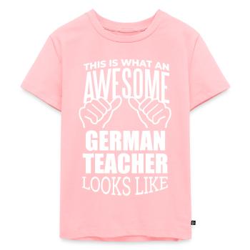 Deutsch - Kinder Premium Bio T-Shirt - Rosa - Vorne - AI Model Kid Female (0cm)