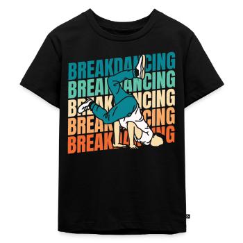 Breakdance Breakdancer Breakdancing - Kinder Premium Bio T-Shirt - Schwarz - Vorne - Mikhail (115cm)