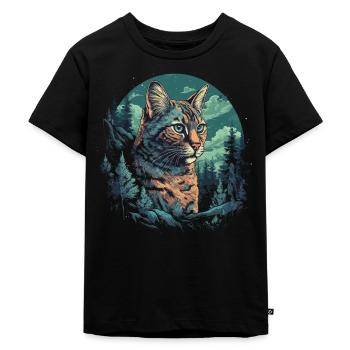 Chat du Bengale - T-shirt Premium bio Enfant - noir - Devant - Mikhail (115cm)