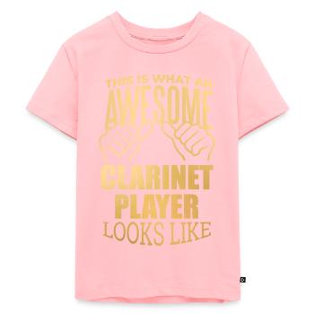 clarinette - T-shirt Premium bio Enfant - rose - Devant - AI Model Kid Female (0cm)