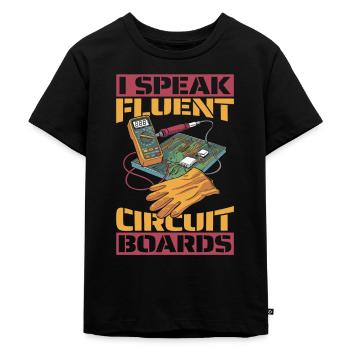 Elektroingenieur - Kinder Premium Bio T-Shirt - Schwarz - Vorne - Mikhail (115cm)