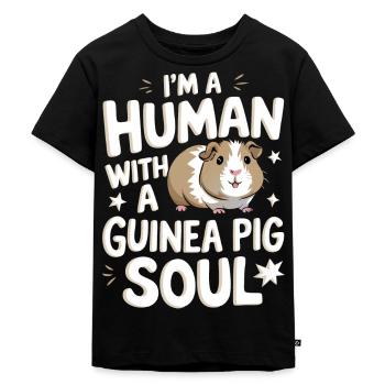 Meerschweinchen - Kinder Premium Bio T-Shirt - Schwarz - Vorne - Mikhail (115cm)