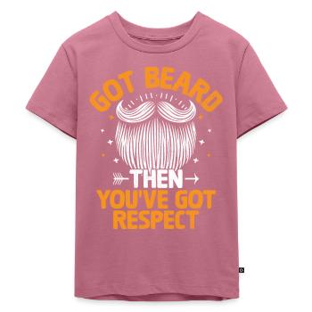 Vous avez de la barbe alors vous avez du respect Poils du visage - T-shirt Premium bio Enfant - mauve - Devant - Hailey (125cm)