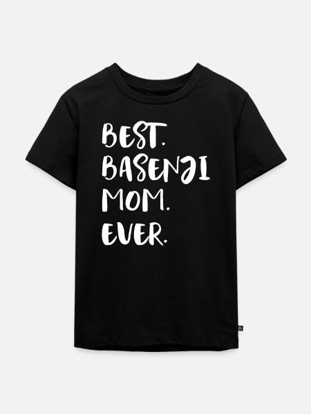Basenji - Kinder Premium Bio T-Shirt - Schwarz