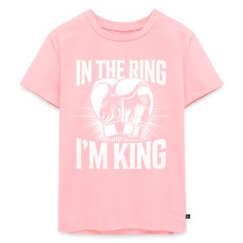 Sur le Ring, je suis King Boxeur Sports Force Athlète - T-shirt Premium bio Enfant - rose - Devant - AI Model Kid Female (0cm)