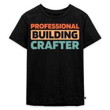 Construction worker - Kids Premium Organic T-Shirt - black - Front - Mikhail (115cm)