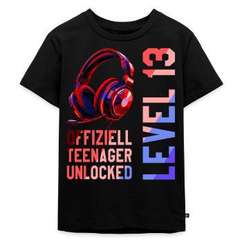 13. Geburtstag Junge - Kinder Premium Bio T-Shirt - Schwarz - Vorne - Mikhail (115cm)