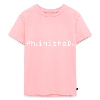 PhD graduate - Kids Premium Organic T-Shirt - rose - Front - AI Model Kid Female (0cm)